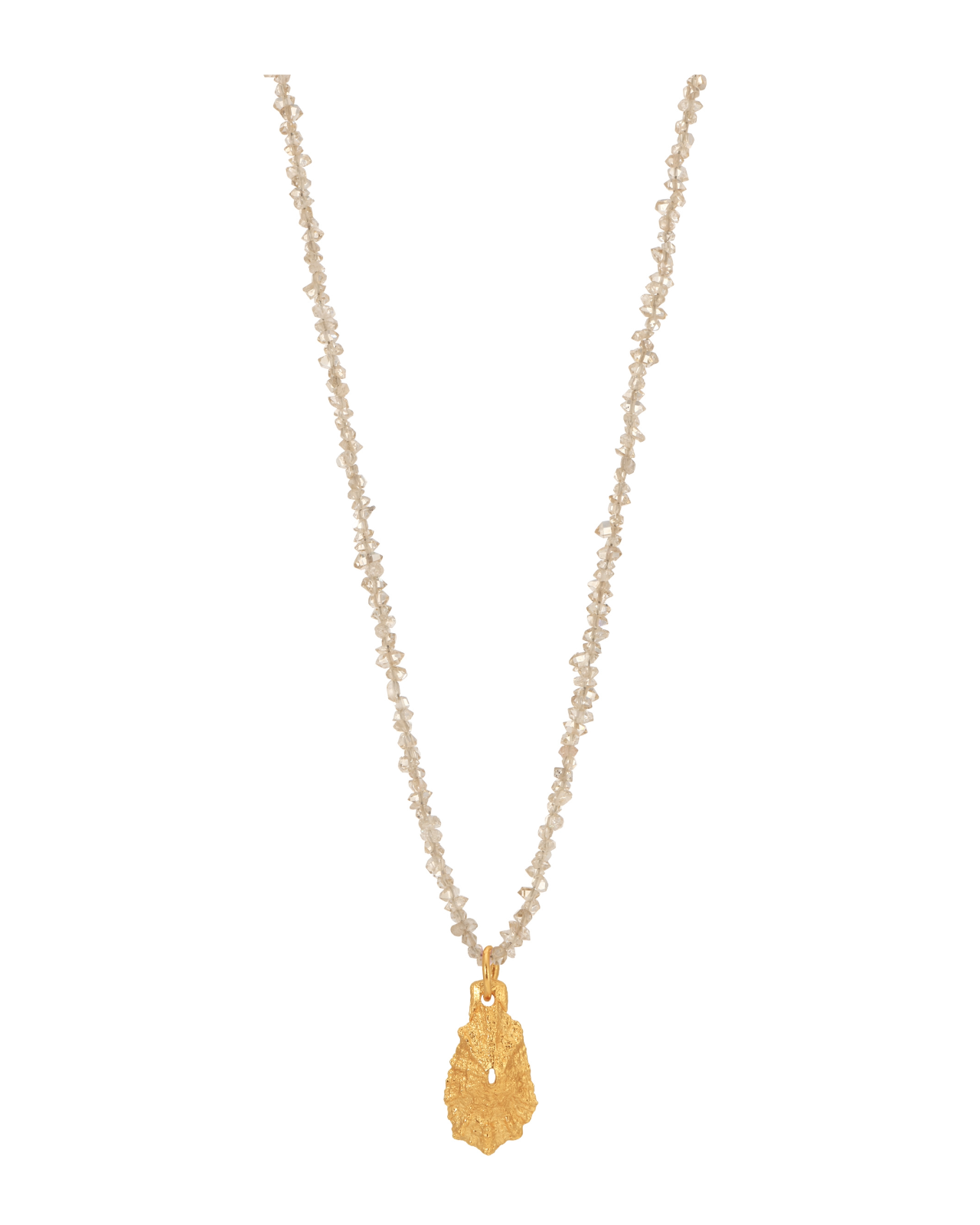 Petit Diamant Herkimer and Limpet Necklace