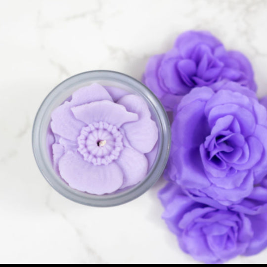 Poppy Flower Candle
