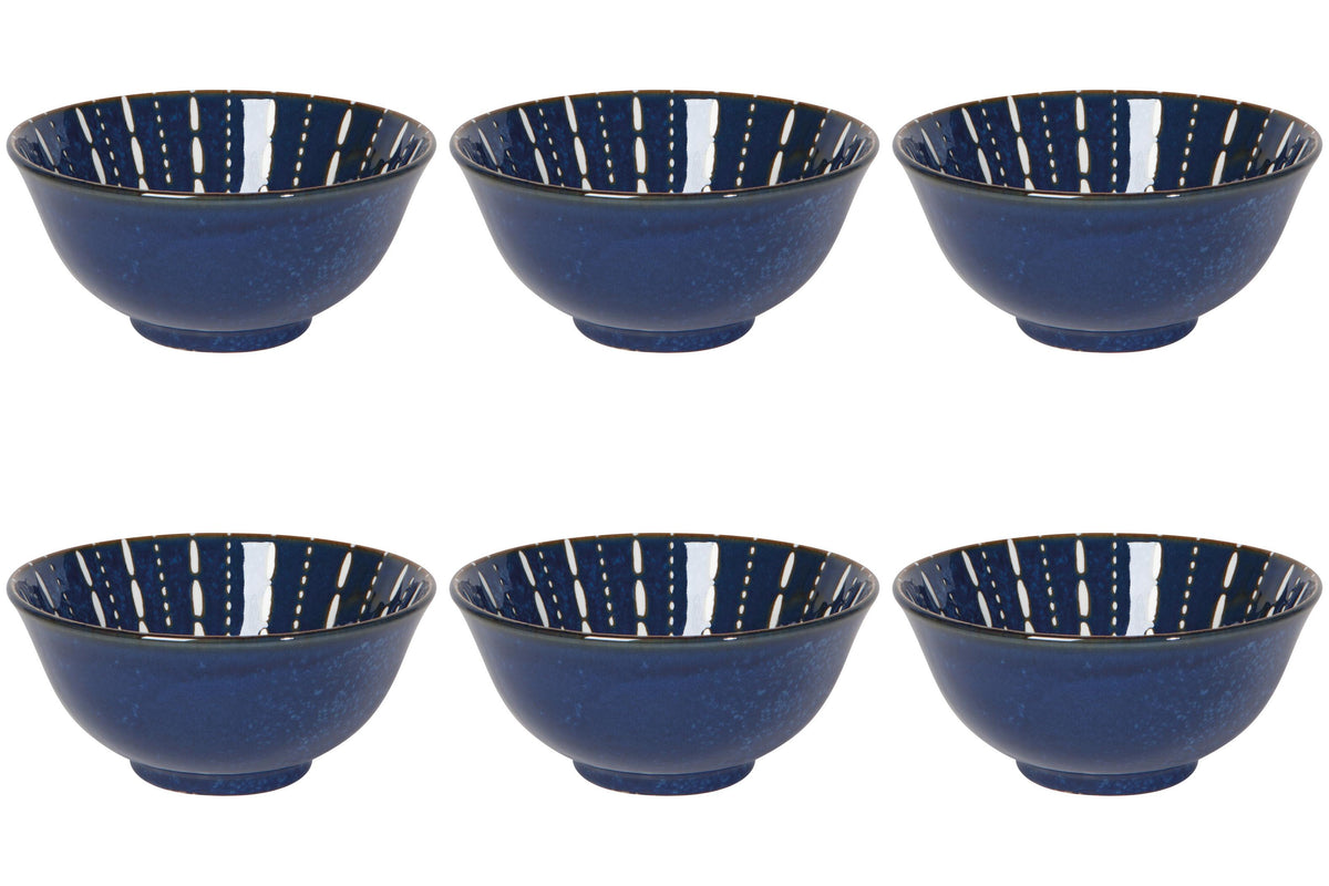Set of 6 Pulse Stamped Bowl 6 inch