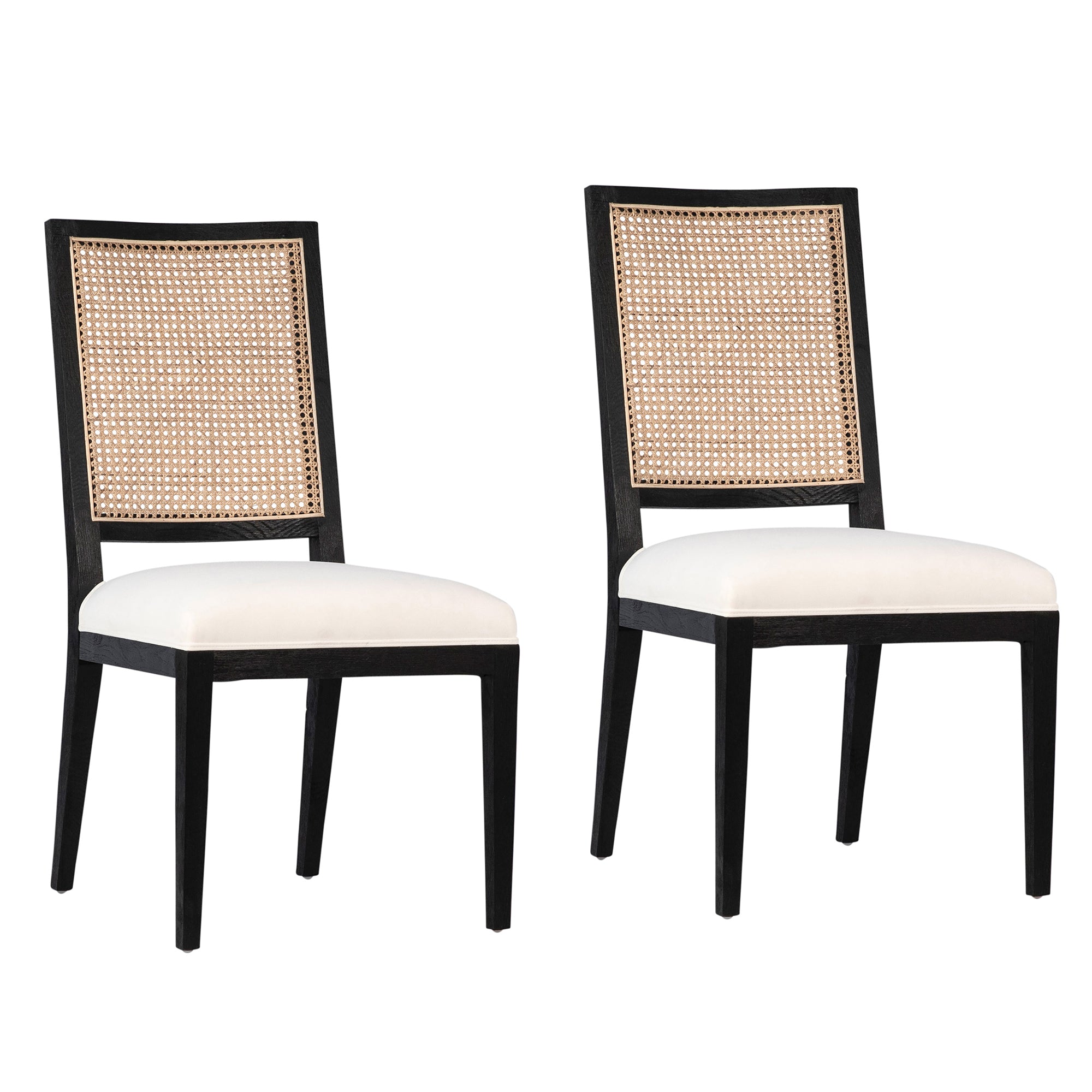 Nico Cane Dining Chair (Set of 2) - Black