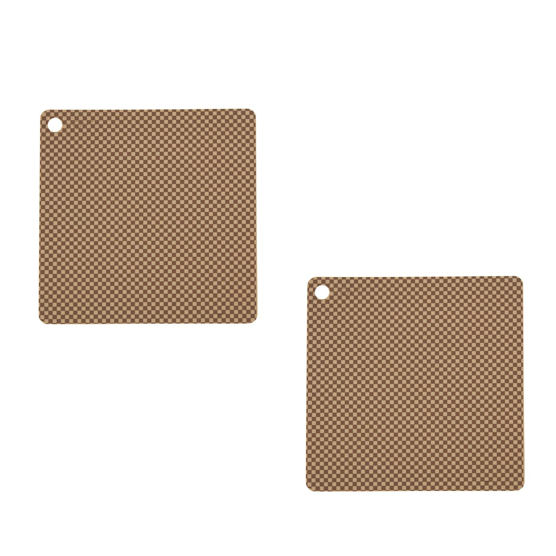 Placemat Checker Pack Of 2 Camel 2