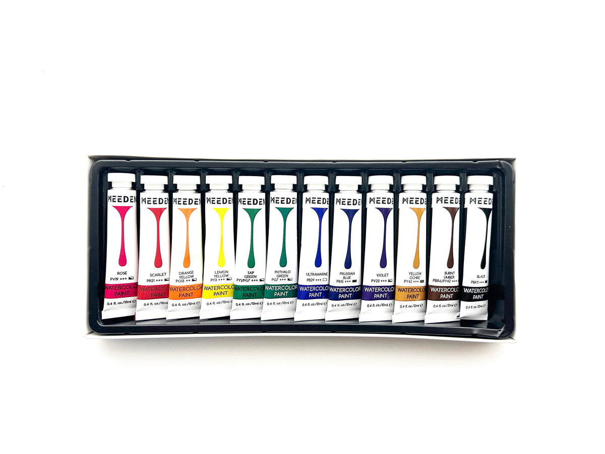12-Color Watercolor Paint Set for Calm, Intuitive Painting & Creative Reset