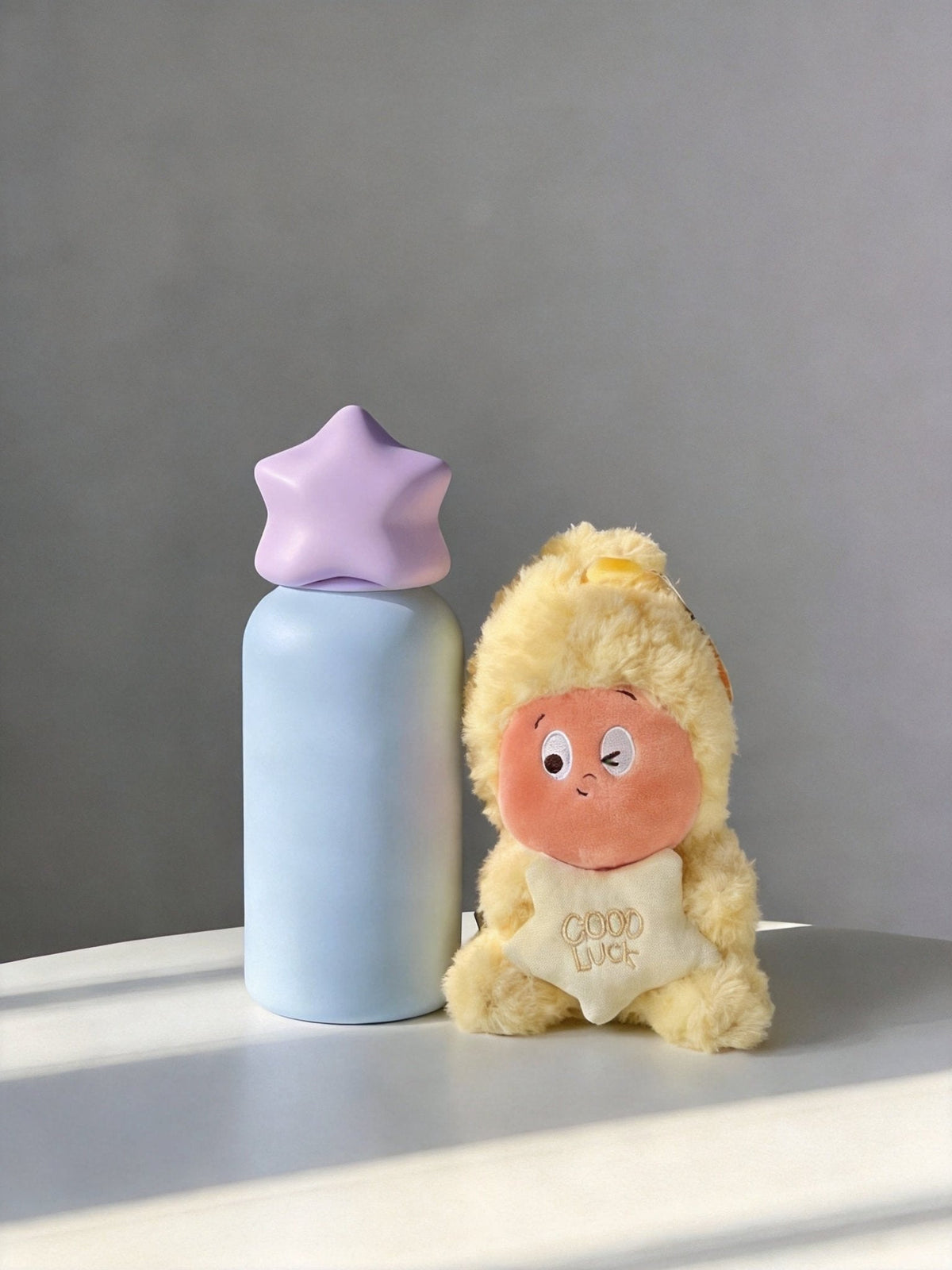 Dopamine Pastel Star Stainless Steel Thermos, Cute Compact Lightweight Vacuum Insulated Water Bottle -Thermoses- Pastel Star Thermos-Purple/Yellow - Inspecial Home