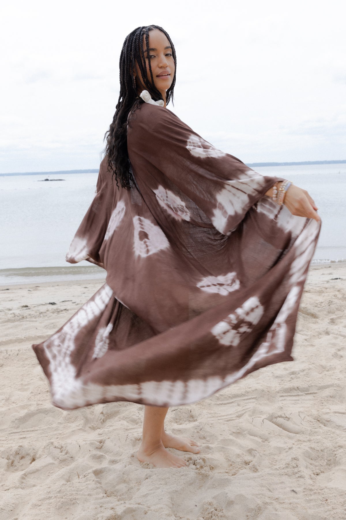Tie Dye Maxi Kimono - Sienna