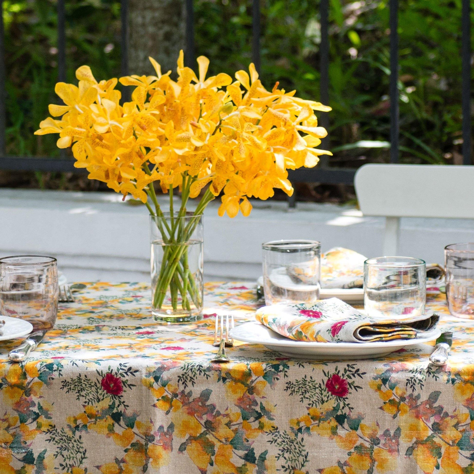 Organic Linen Napkins in Saint Valentine - Sophie Williamson Fabrics