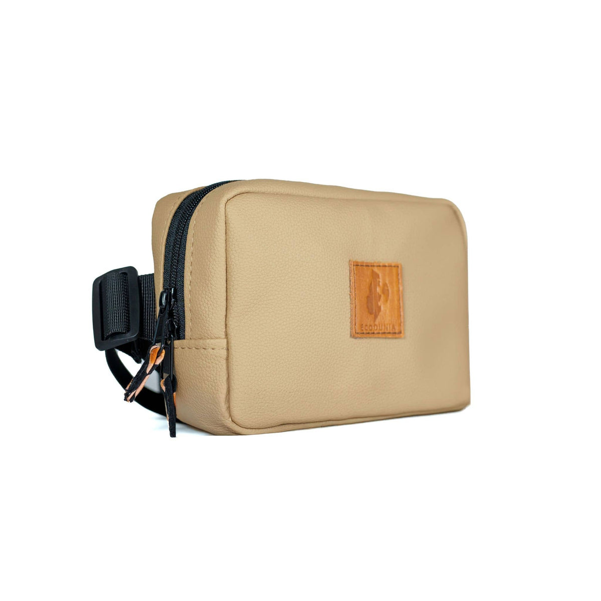 Vegan Leather Crossbody Belt Bag Ecodunia #color_latte