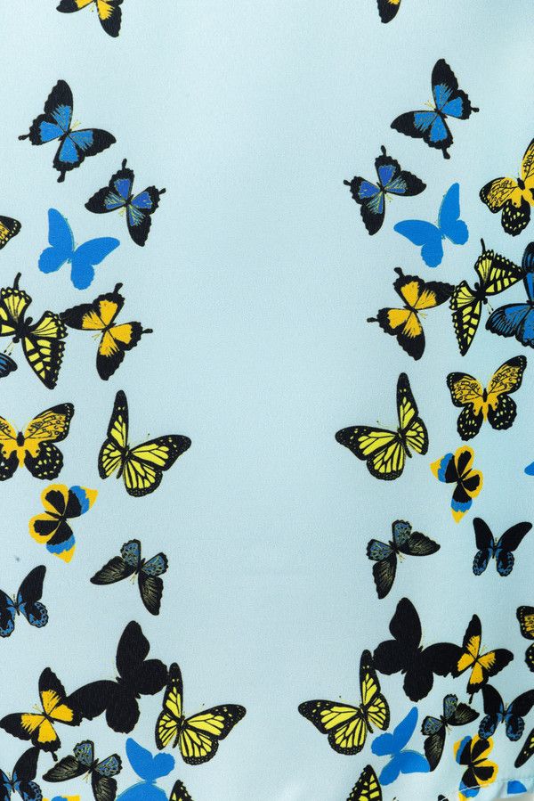 Graphic Garden Kimono - Light Blue