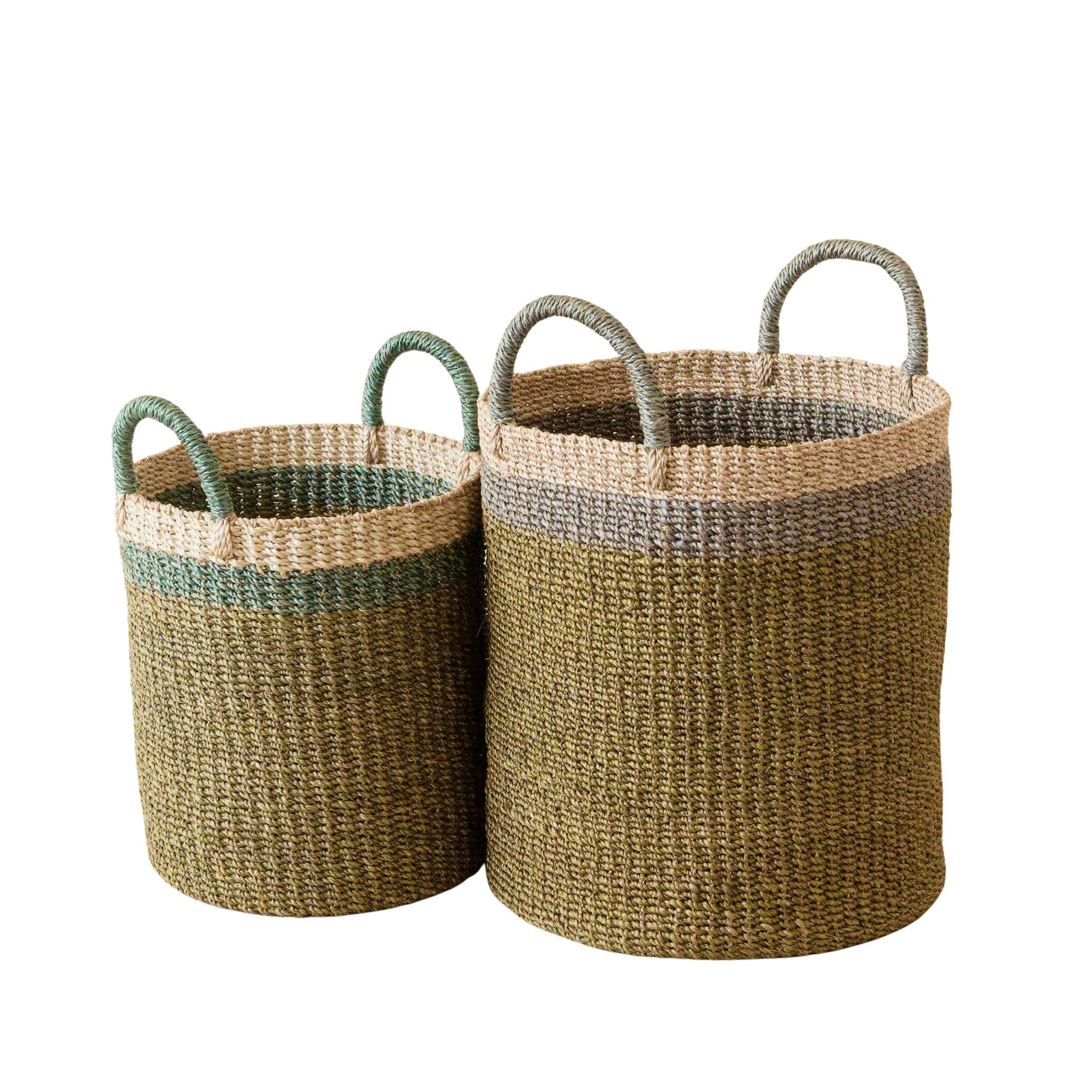 - Olive Baskets with Handle, set of 2 - Natural Baskets | LIKHA - LIKHÂ