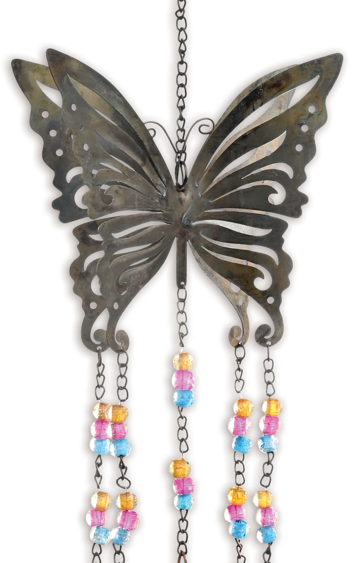Decorative Sangeet Butterfly Bell, Patina & Copper