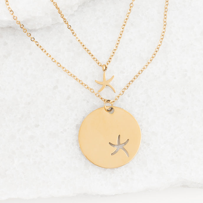 Cute gold necklace set, ocean jewelry, gold necklaces, women's jewelry, jewelry shop, unique xmas gifts