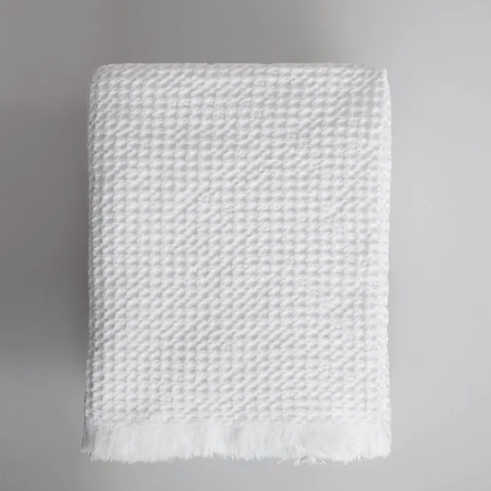 S/2 Organic Belgian Waffle Hand Towel - Thumbnail 4