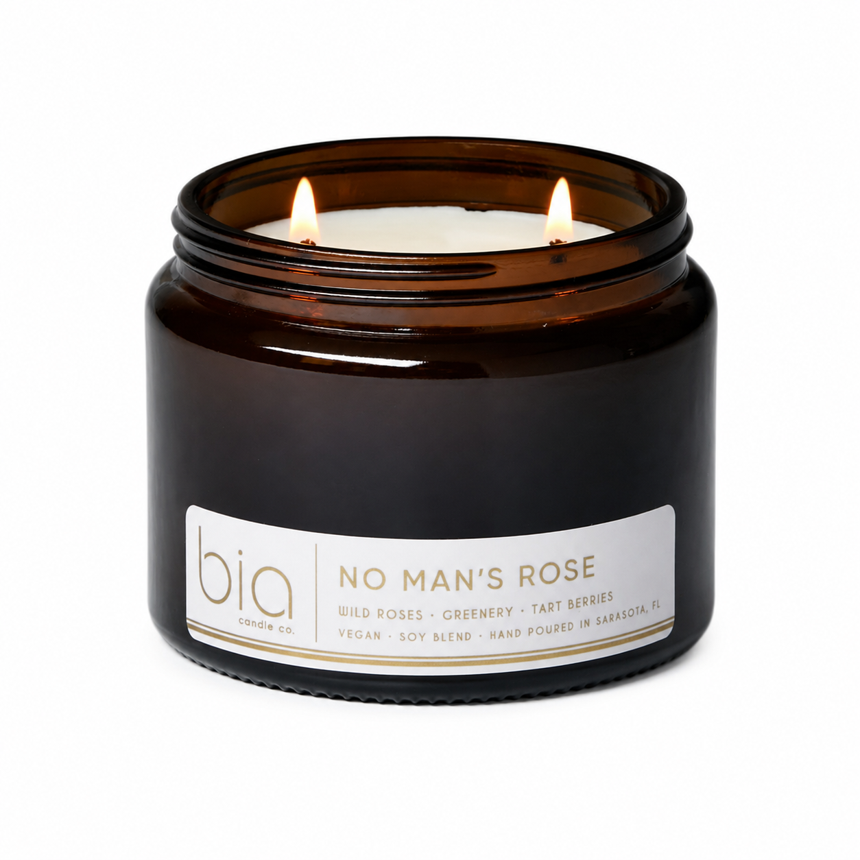 No Man's Rose Soy Blend Candle - Dewy Rose, Black Currant & Moss