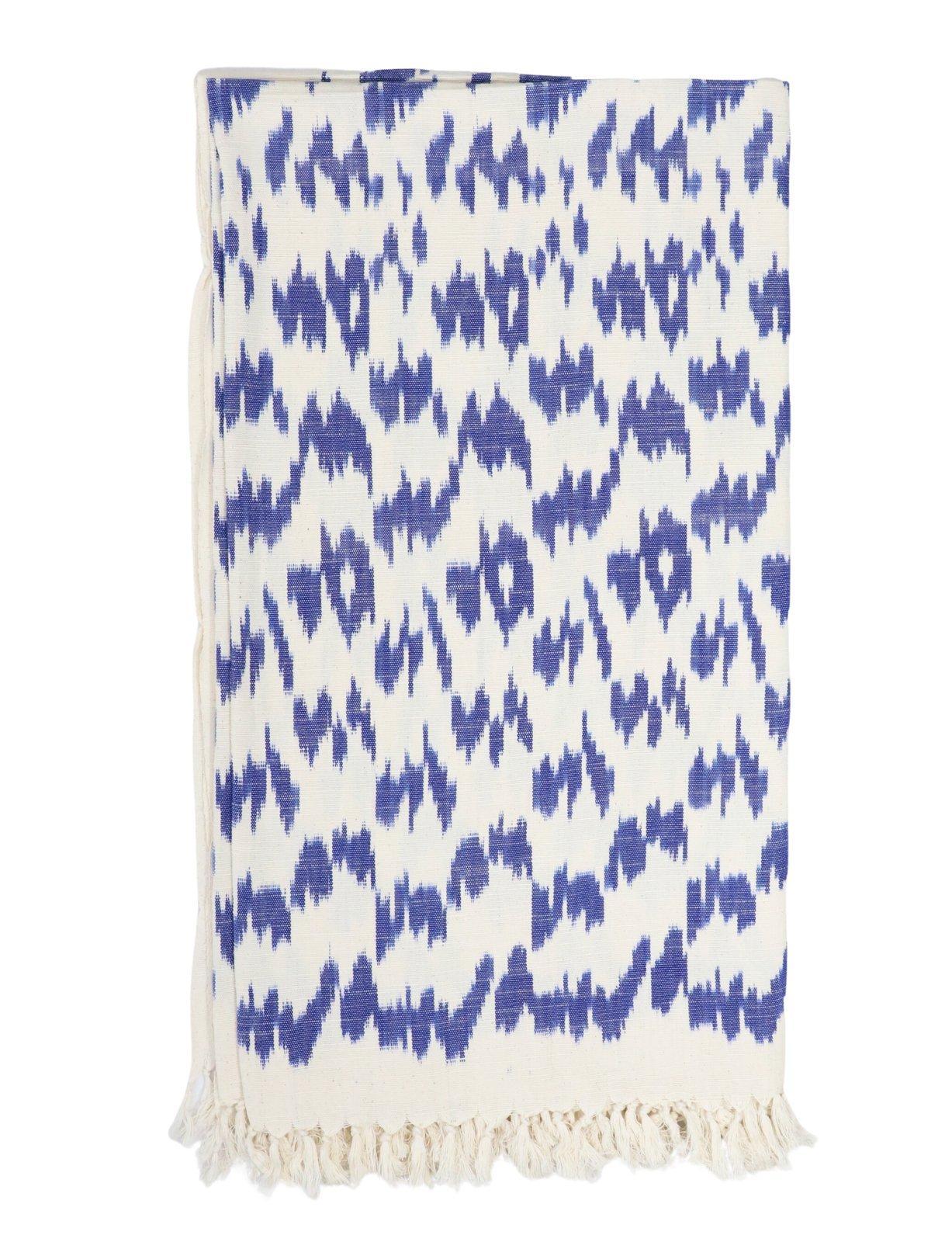 Throw Blanket in Blue Ikat - Passion Lilie