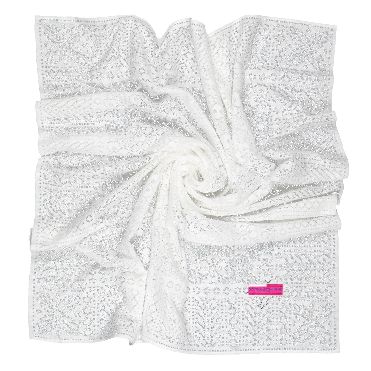 Southampton Home Lace Weave Baby Shawl ~ White ~-Gifts-00810032751173-{sku]-Prince of Scots