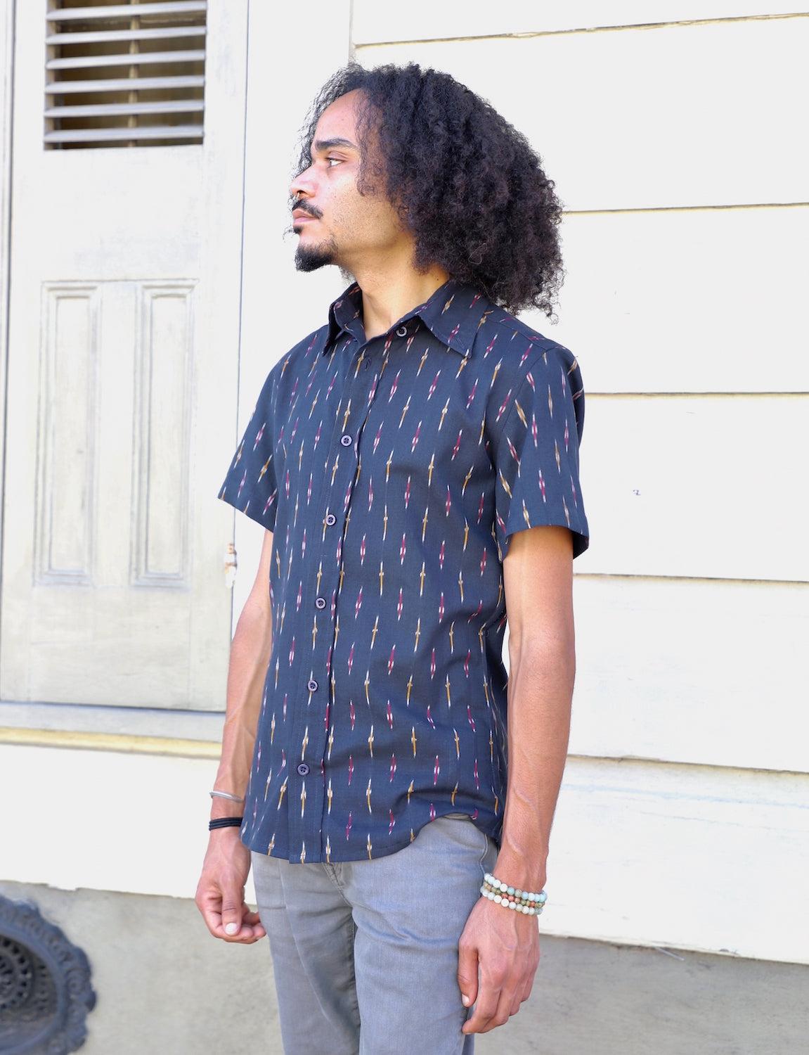 Badru Men's Button Down Shirt - Passion Lilie