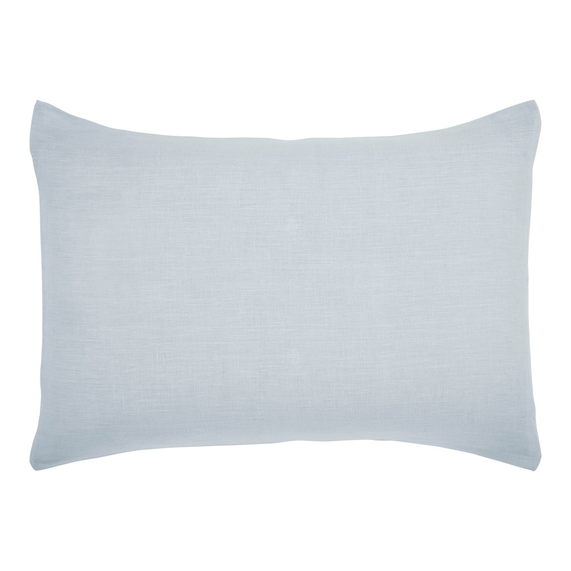 SS-042-2026_1|Light blue linen-look duvet cover pillow sham, soft and breathable fabric for a relaxed, serene bedroom aesthetic.