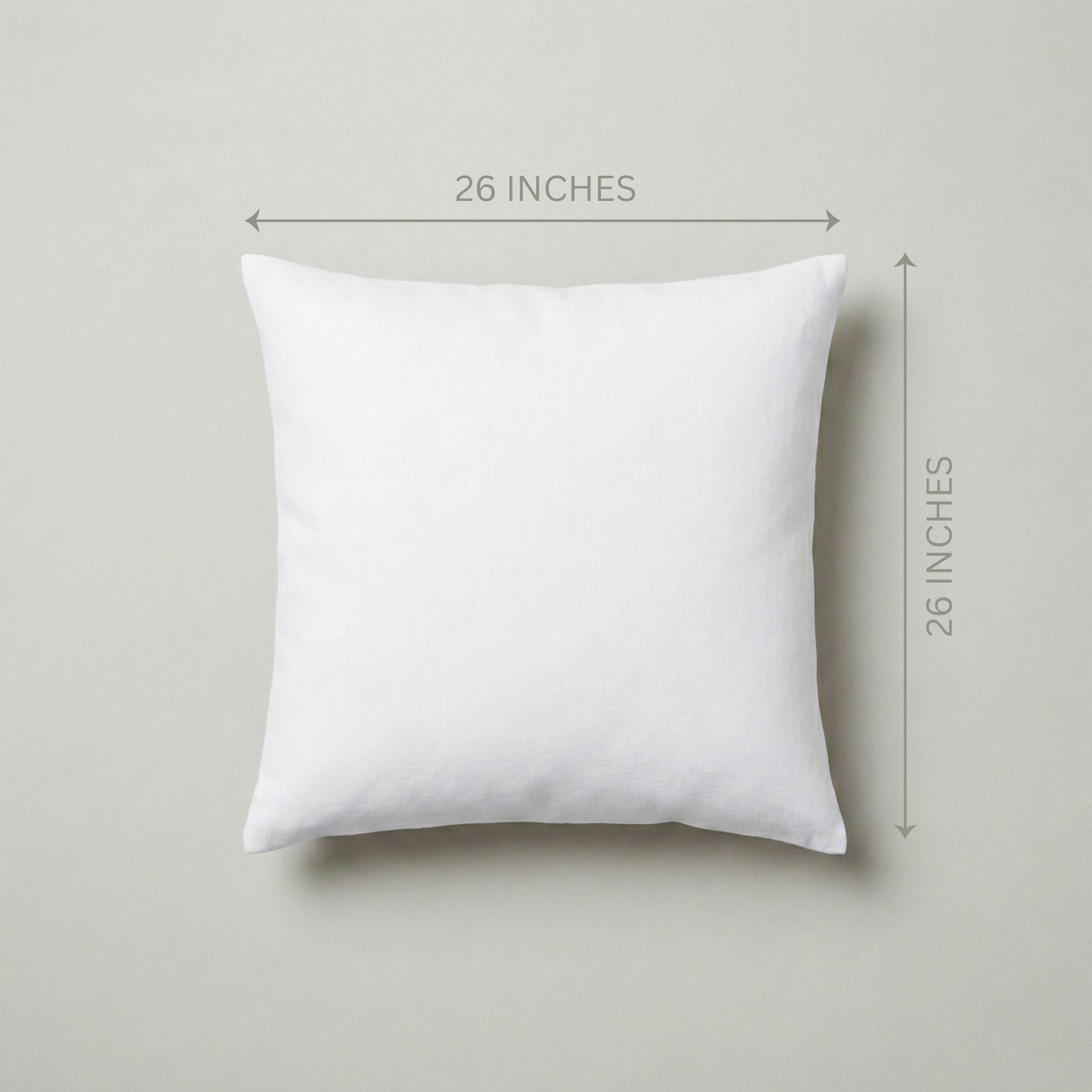 PI-2501-2626-12_2|Premium white square 26x26 inch pillow insert, offering supportive comfort and a hypoallergenic fill for lasting bedding quality.