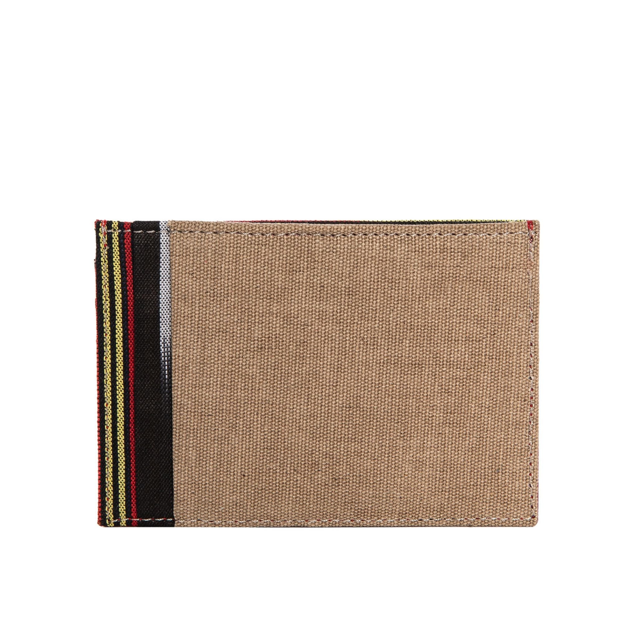 Tobacco Leather Canvas Cardholder