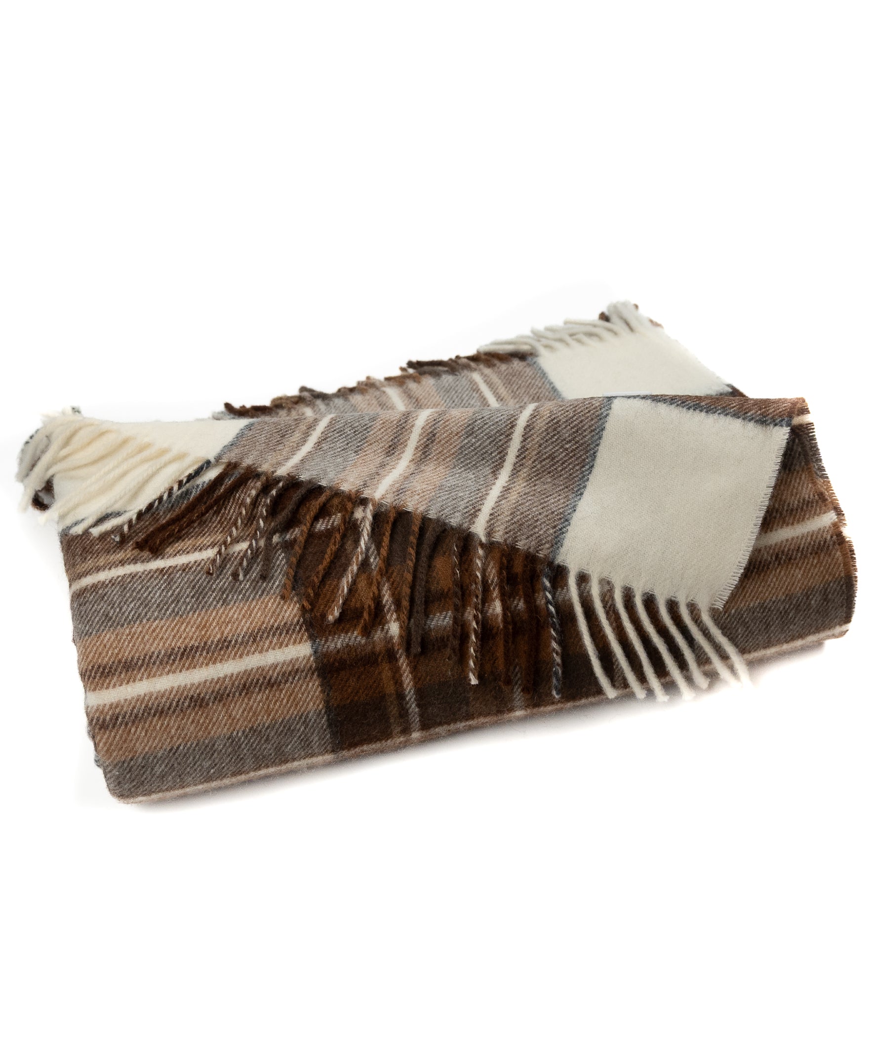 Prince of Scots Merino Wool Throw ~ Natural Dress Stewart ~-Throws and Blankets-[bar code]-Prince of Scots