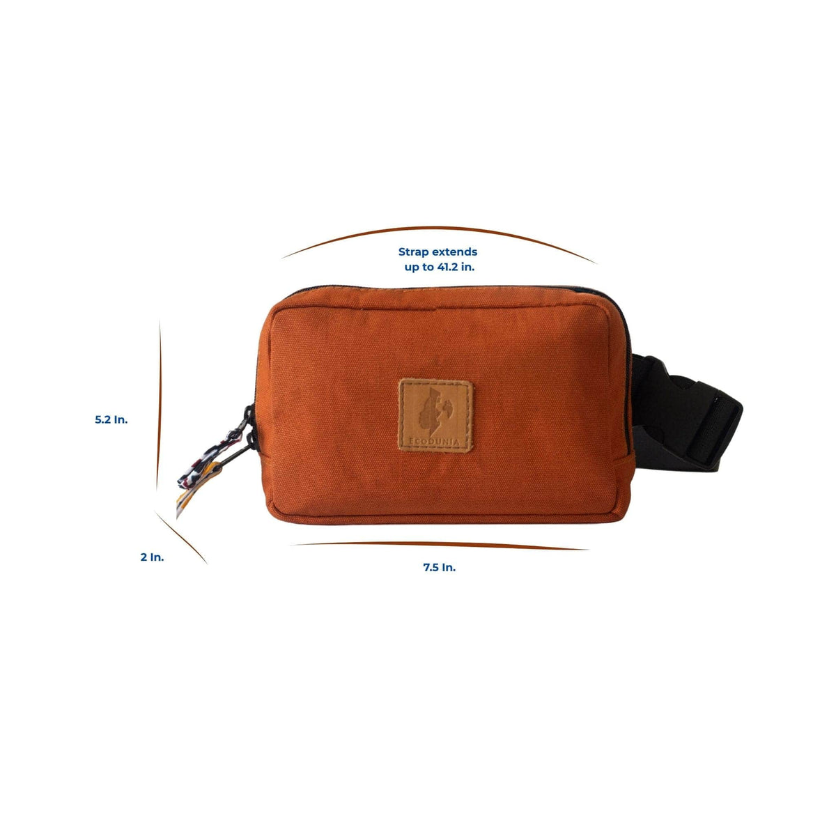 Canvas Crossbody Belt Bag Pouch, The Everywhere Belt Bag #color_rust