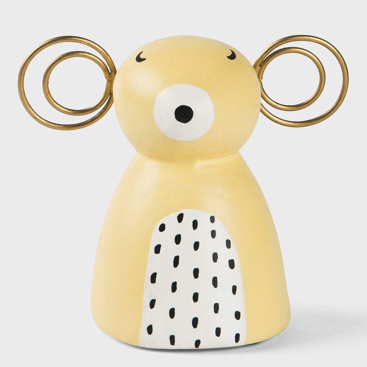 Winter Bear Papier-Mâché Figurine, Ivory