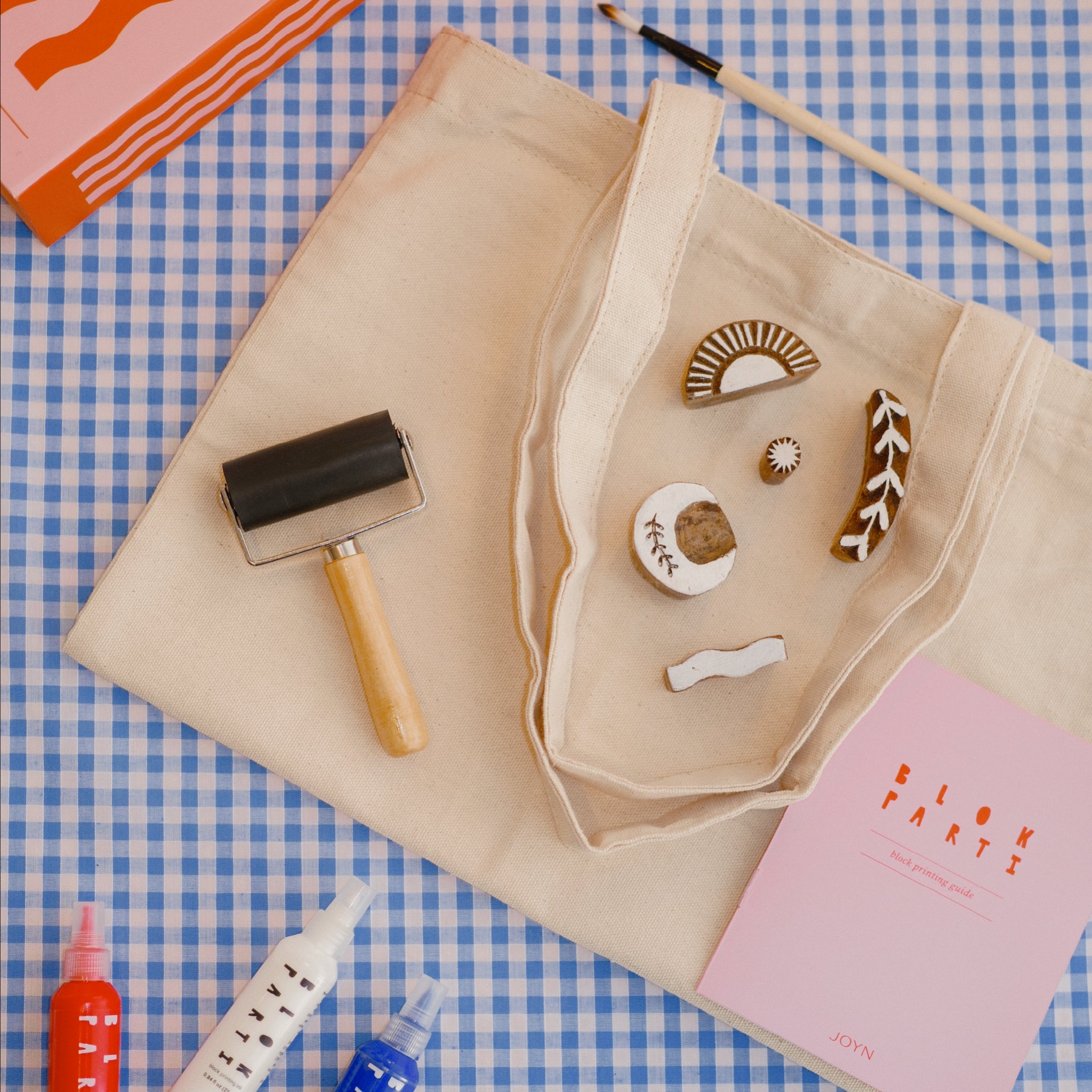 Block Printing Kit - Cosmic Print Tote Bag - JOYN
