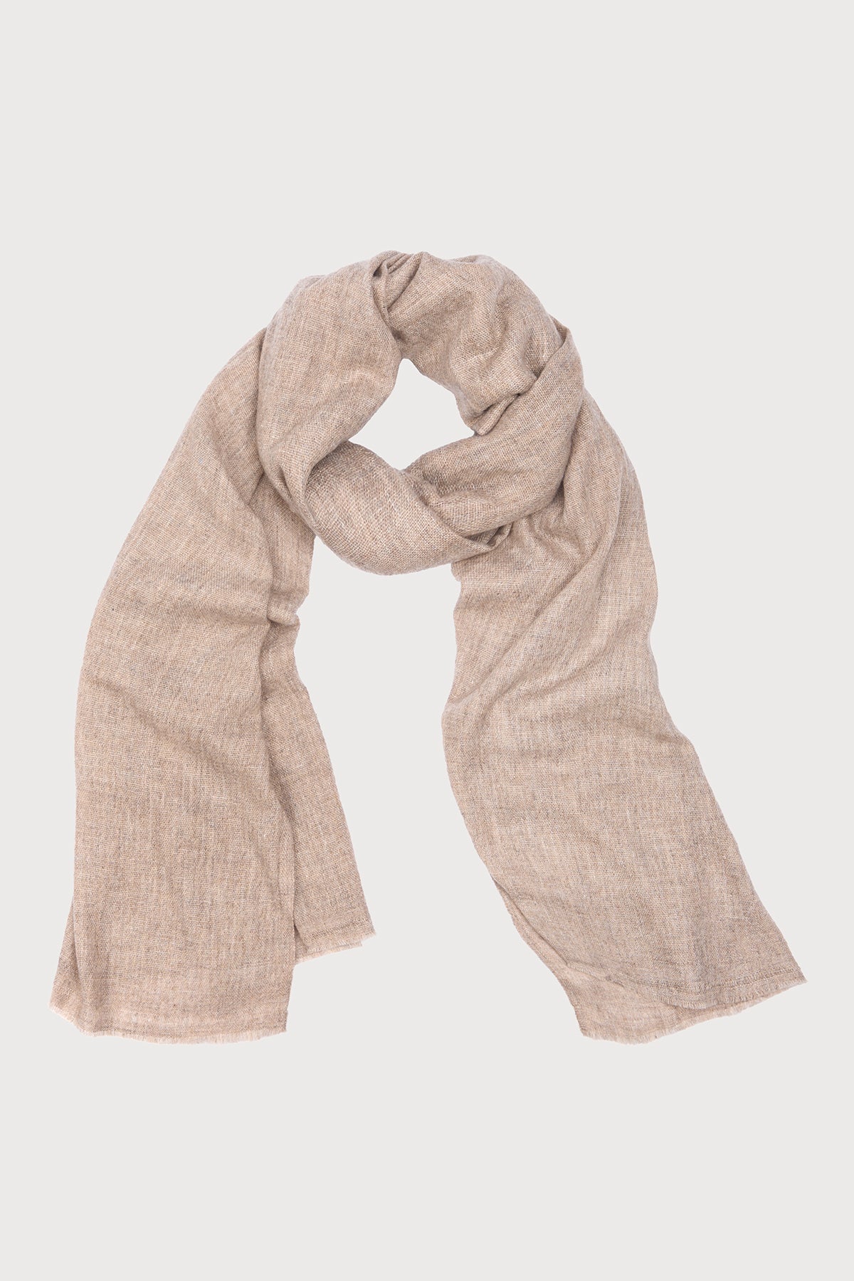Delicate Wool Scarf dark beige