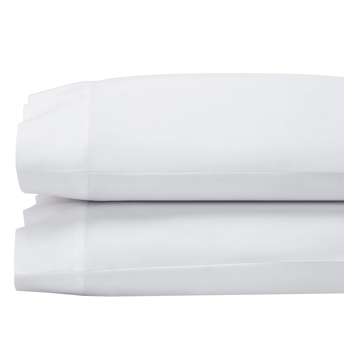 AKP-535-2040_1|Stacked pure white 100% cotton pillowcases, soft and breathable bedding for ultimate comfort and a luxurious feel.