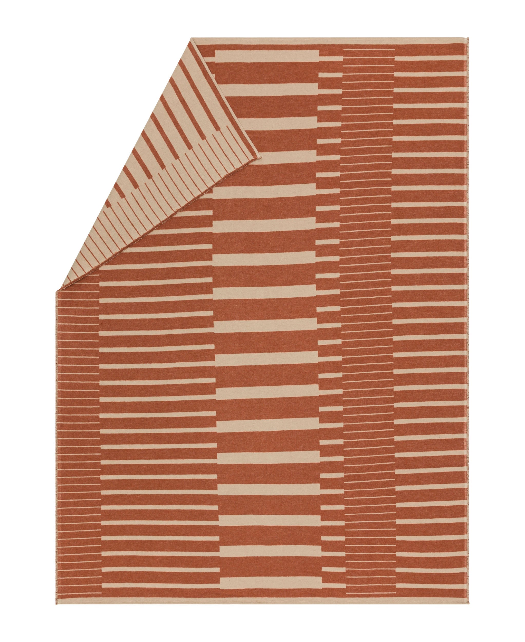 LUCA throw "two-tone stripes"