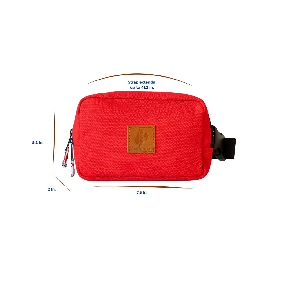 Canvas Crossbody Belt Bag Pouch, The Everywhere Belt Bag #color_red
