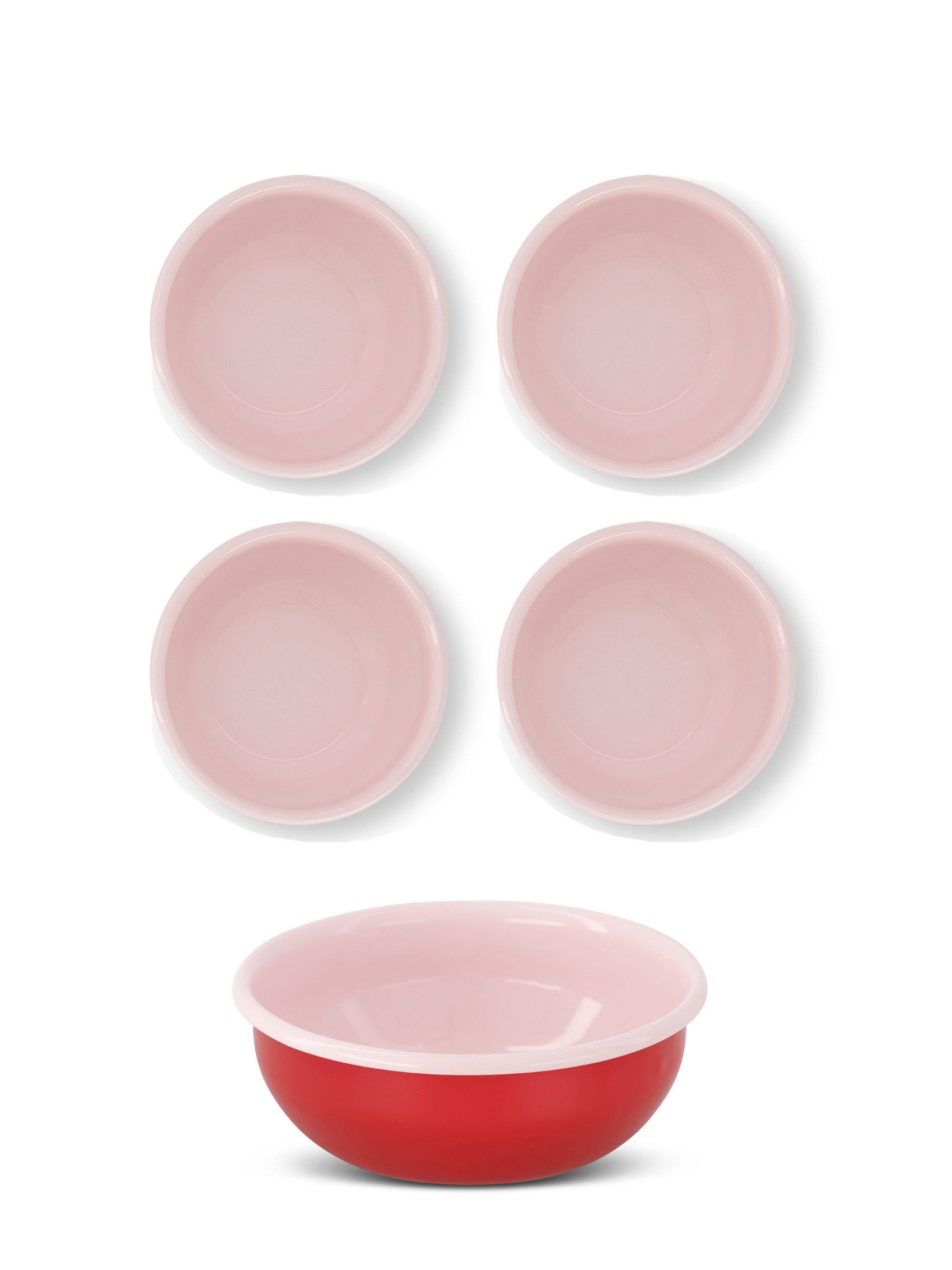 S/4 Enamel Cereal Bowl  - Two Tone
