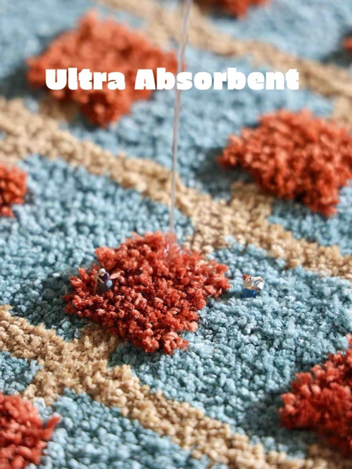 Ultra Soft Retro Whimsical Bath Rug, Machine - washable, Absorbent Mat - Retro Bath Rug - INSPECIAL HOME