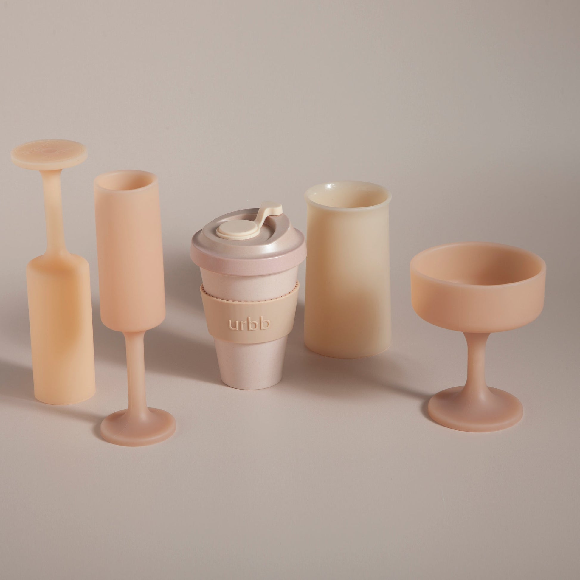 wheat + oat | mecc | silicone unbreakable cocktail glasses - porter green | style + sustainability