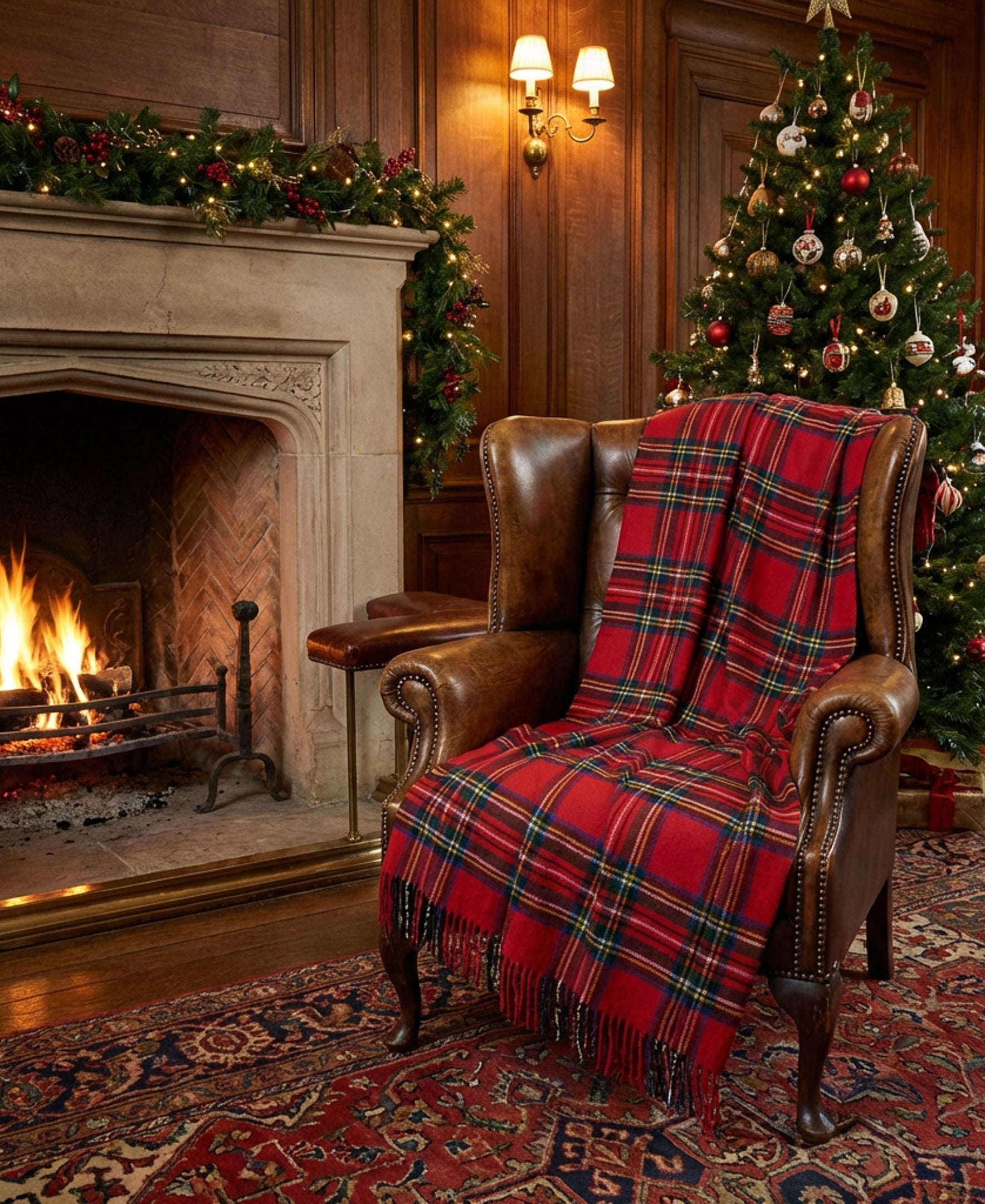 Prince of Scots Merino Wool Throw ~ Royal Stewart ~-Throws and Blankets-[bar code]-Prince of Scots