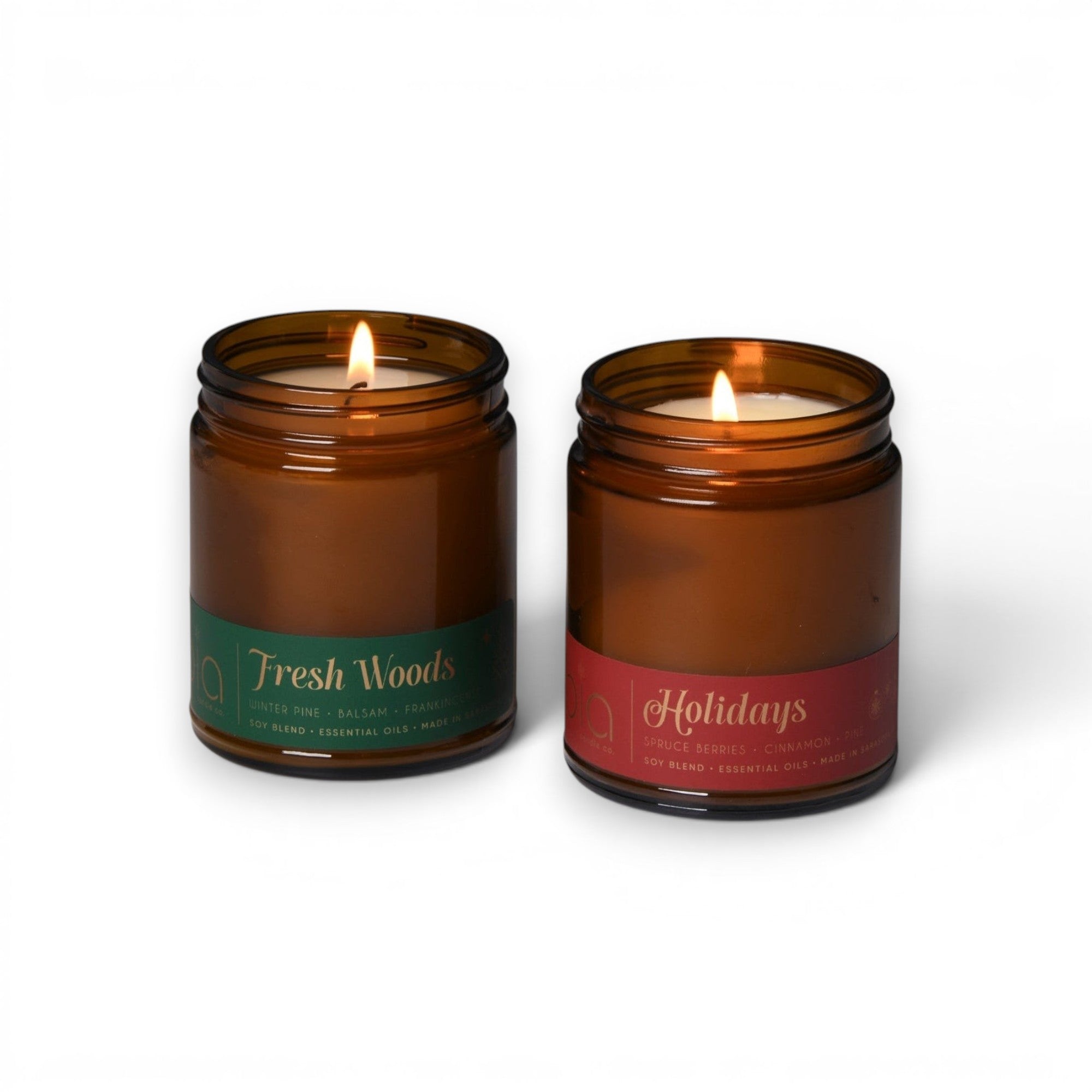 Fresh Woods + Holidays Holiday Duo — 2-Piece Christmas Soy Blend Candle Set