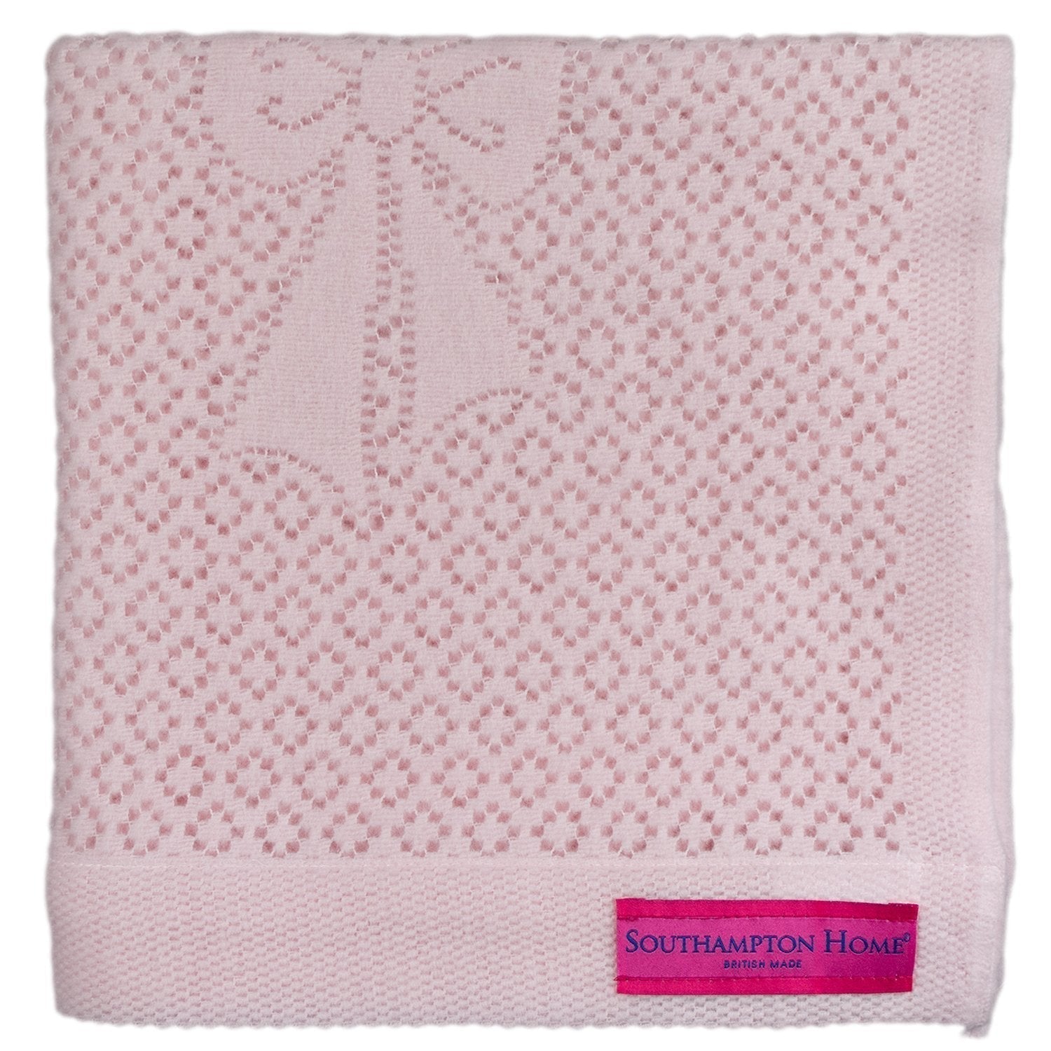 Southampton Home Lace Weave Bears & Bows Baby Blanket ~ Pink ~-Gifts-00810032751401-{sku]-Prince of Scots