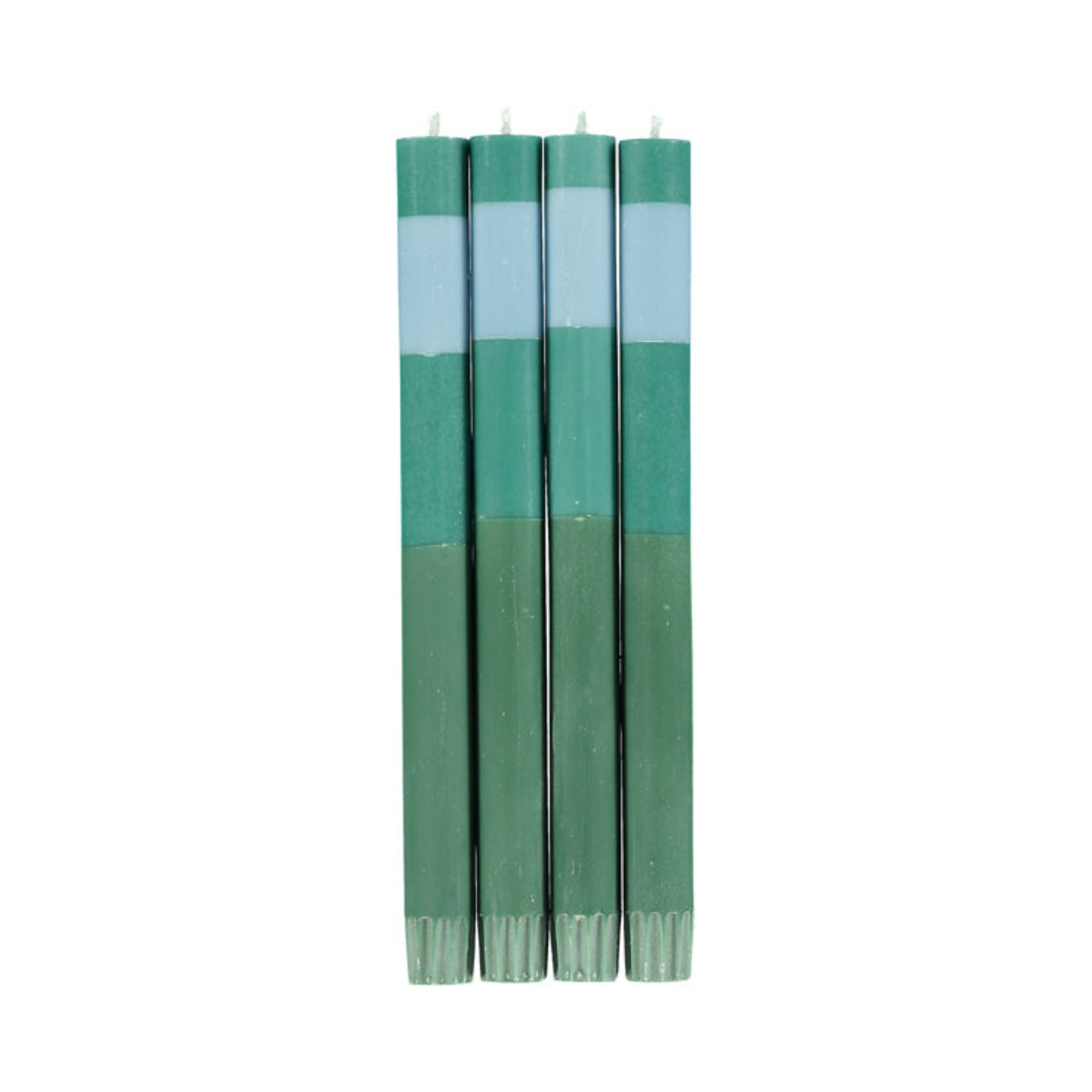 S/4 ABSTRACT Striped Beryl, Bokhara and Moonstone Dinner Candles
