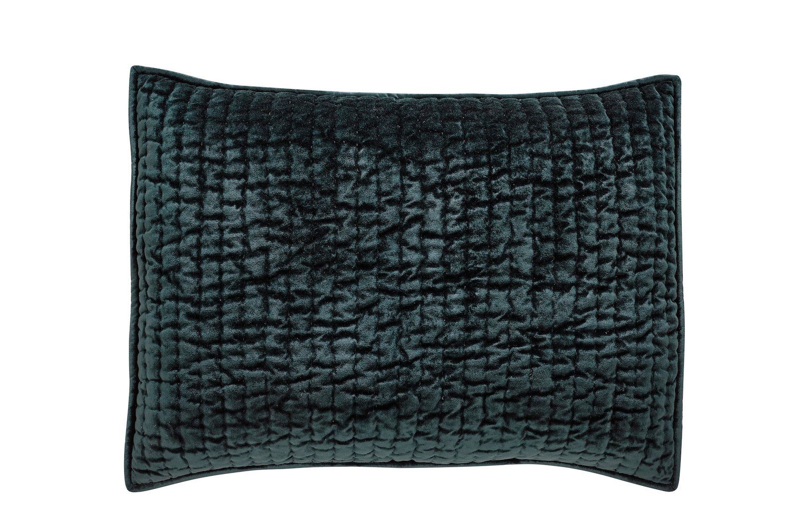 SS-363-2026_1|Luxurious teal velvet quilt with intricate vertical channel quilting pattern. Perfect modern bedding for a cozy bedroom.
