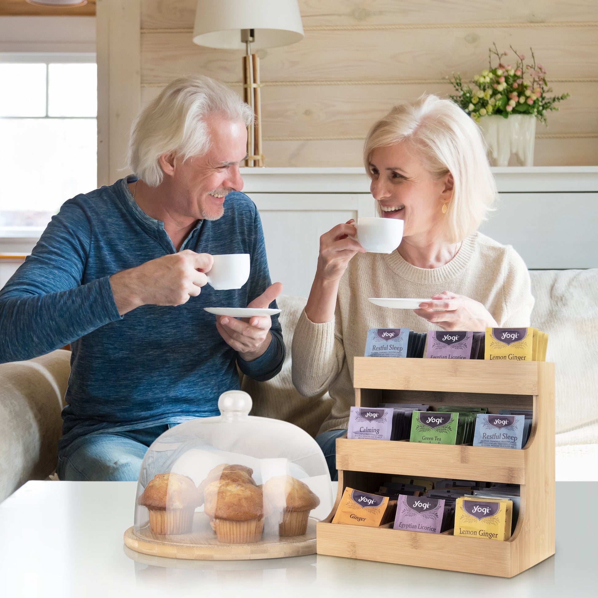 bamboo tea organizer for home