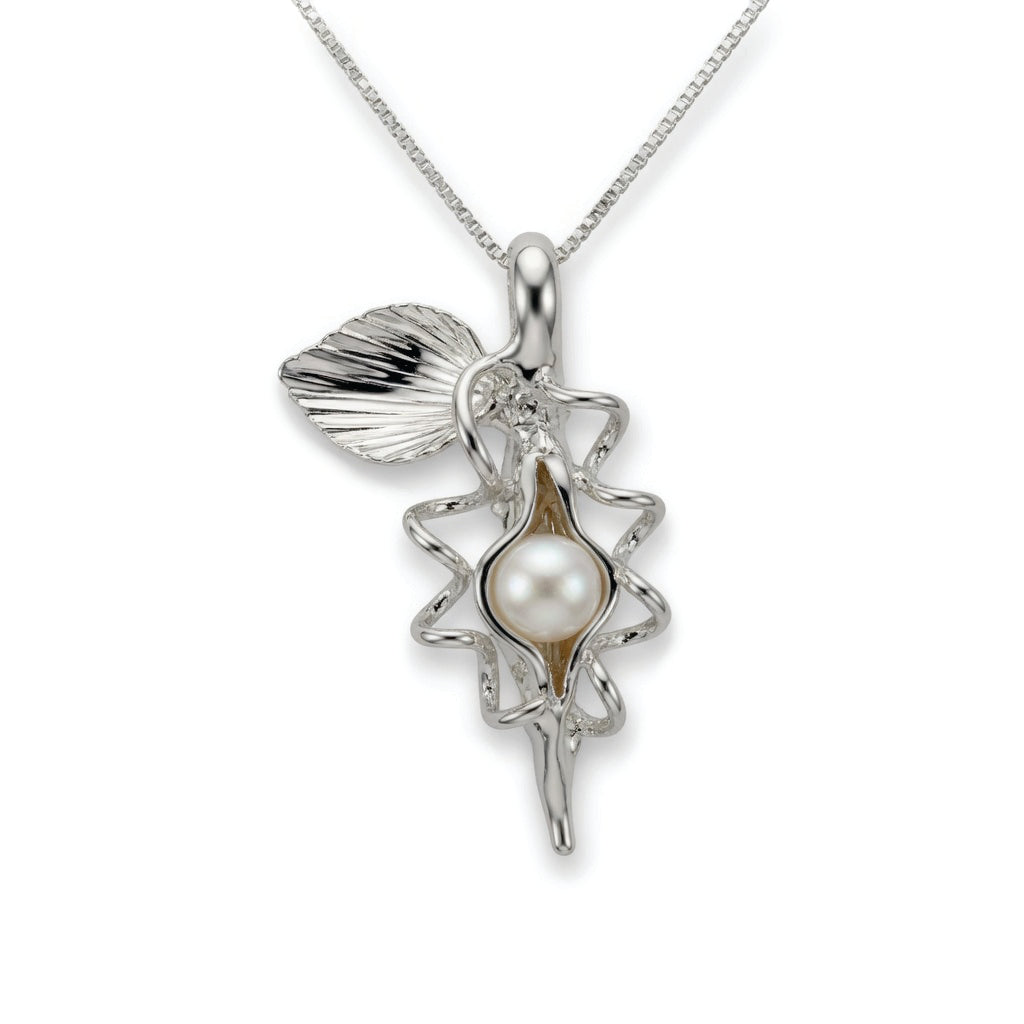 Sterling Silver Pea Pod Necklace - 1 Pea in a Pod