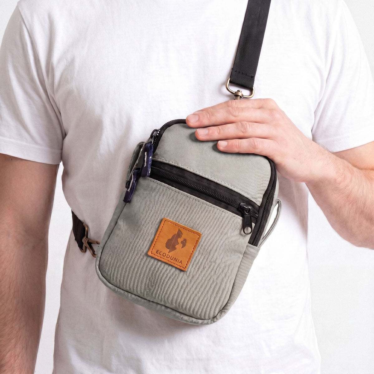 Rozi Canvas Crossbody Bag 1L | Mini Shoulder Bag #color_sand-white
