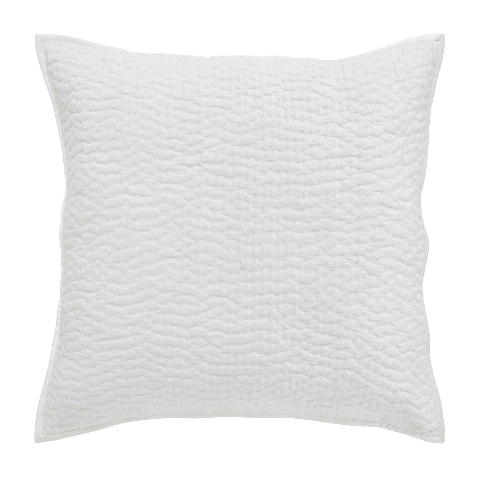 SS-195-DUP-X_1|Soft white quilted coverlet pillow sham, featuring a subtle wavy texture. Cozy and inviting bedroom accent.