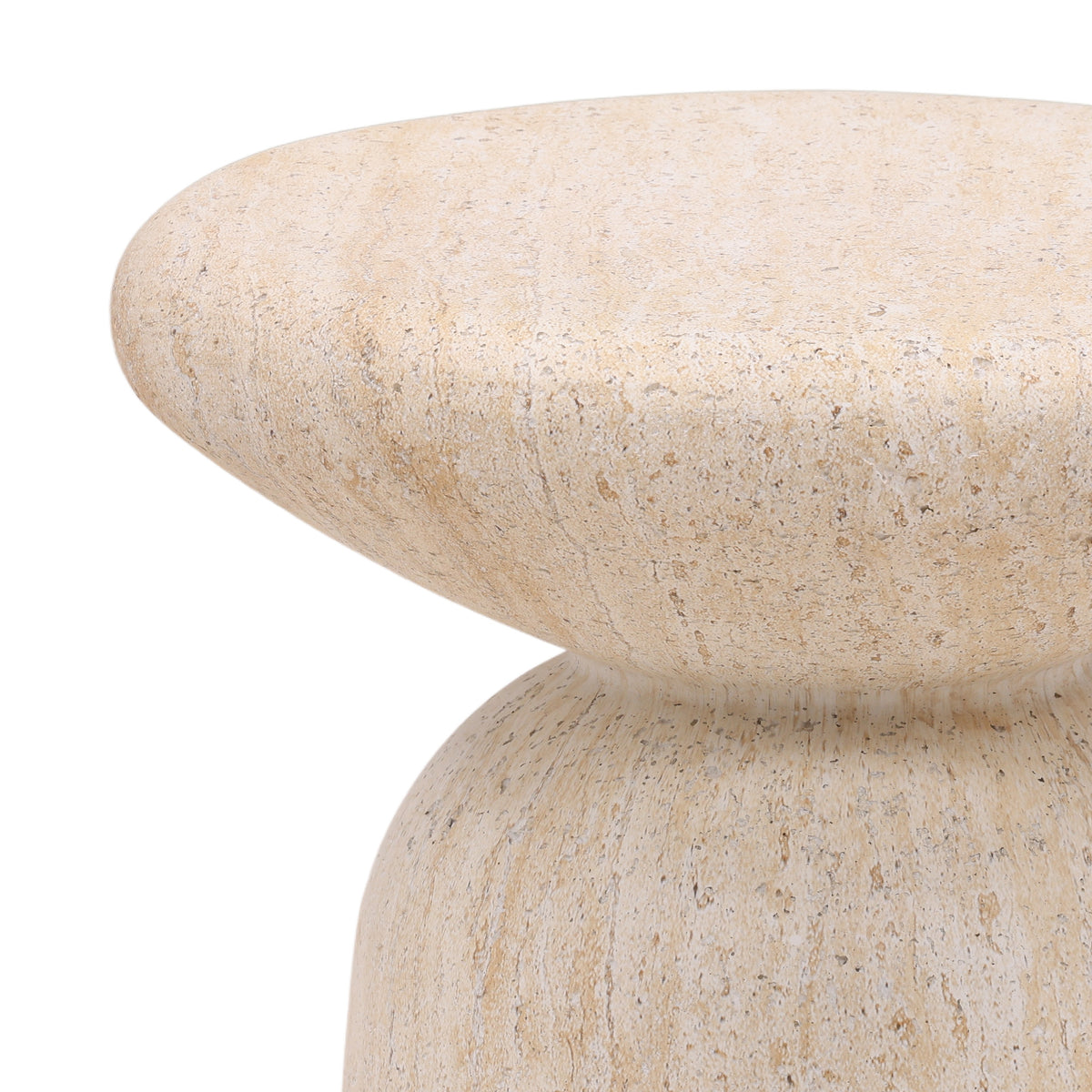 Marek Faux Travertine Outdoor Side Table