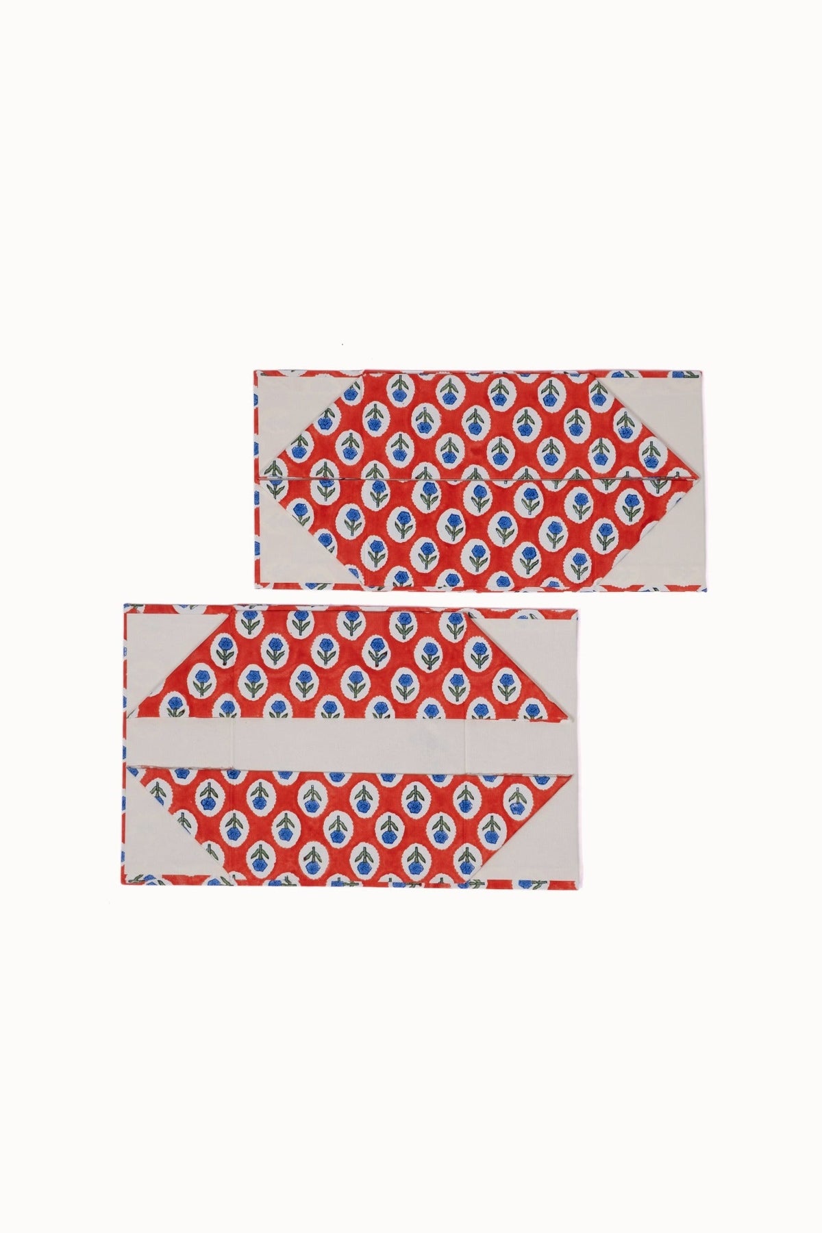 Crimson Buta collapsible box folded view
