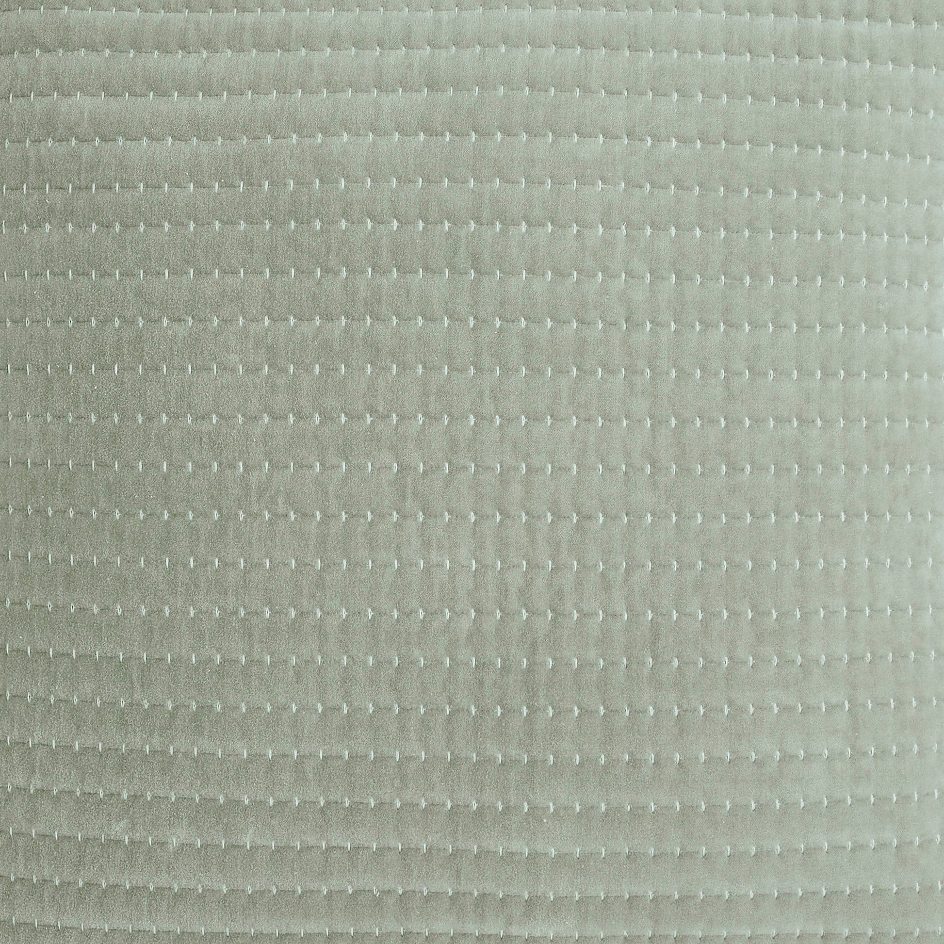 KS-185-2036-LOT1_2|Close-up of tranquil sage green quilted dashed line coverlet fabric, soft bedding material for a peaceful bedroom.