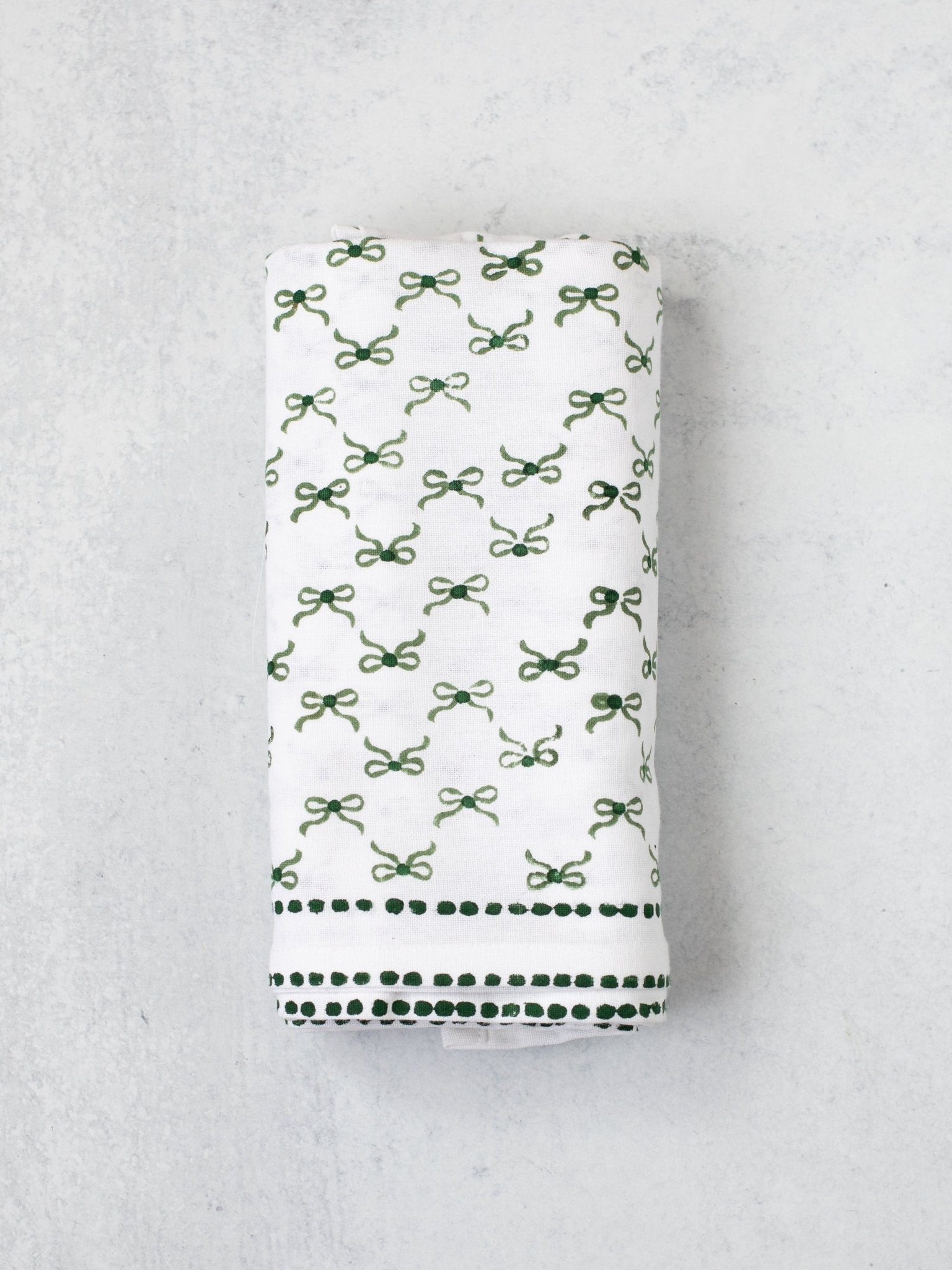 Table Throw - Bow, Sage & Evergreen - The Mended Company