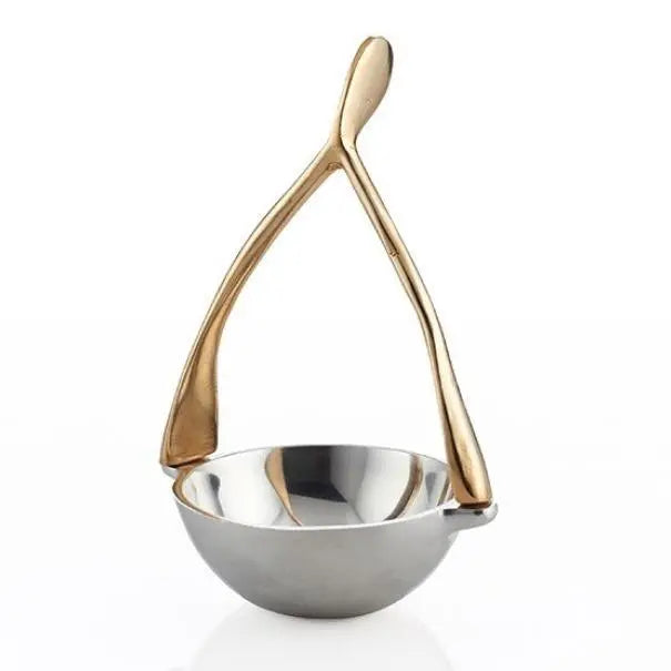 Wishbone Nut Dish Silver/Gold - Nima Oberoi Lunares 