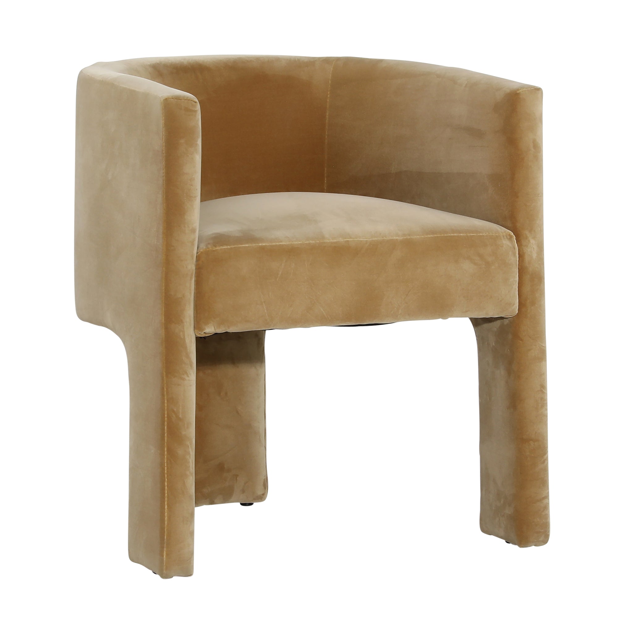 Olivette Velvet Dining Chair - Camel