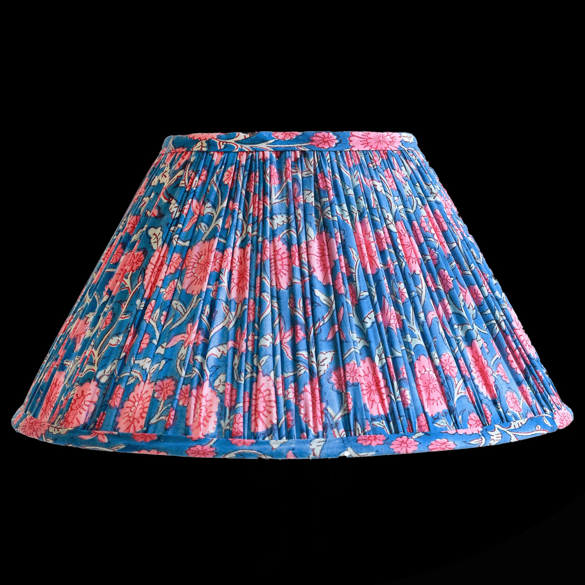 Pleated Lampshade in Ella Print - Sophie Williamson Design