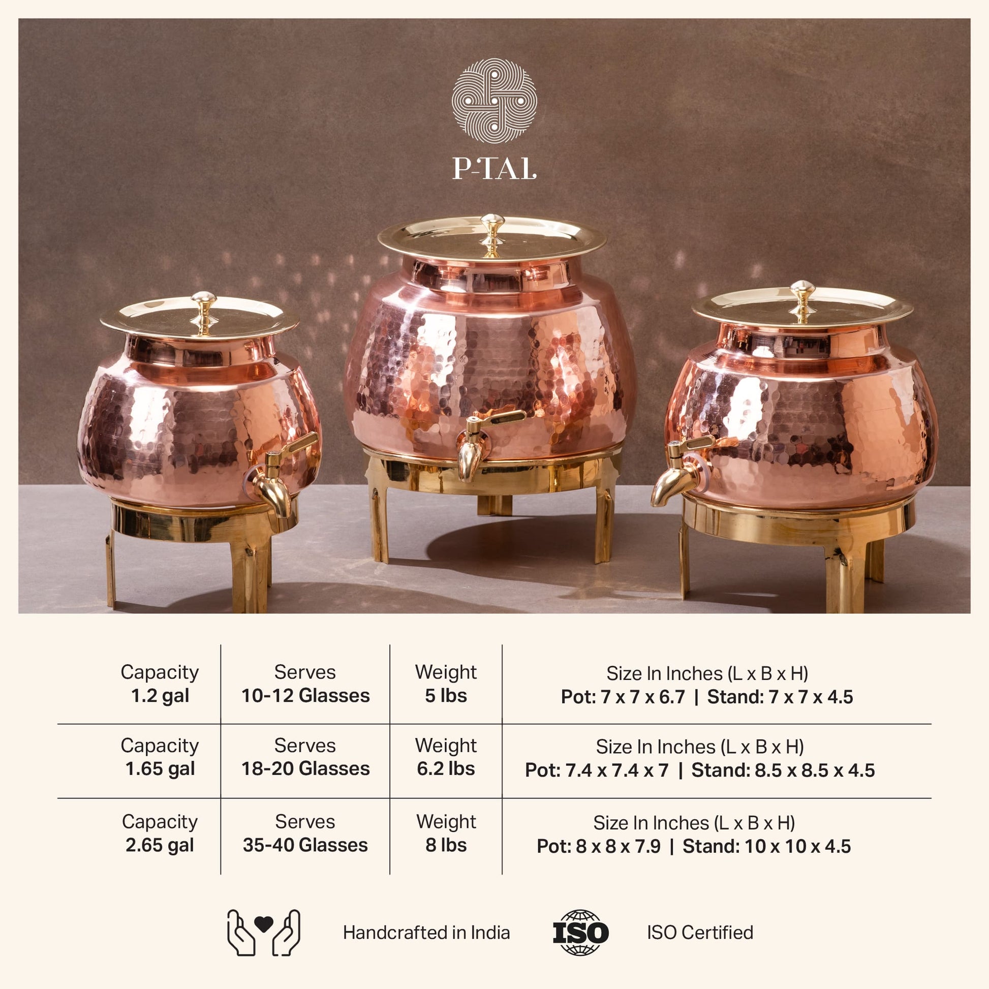 Copper Water Dispenser P-TAL